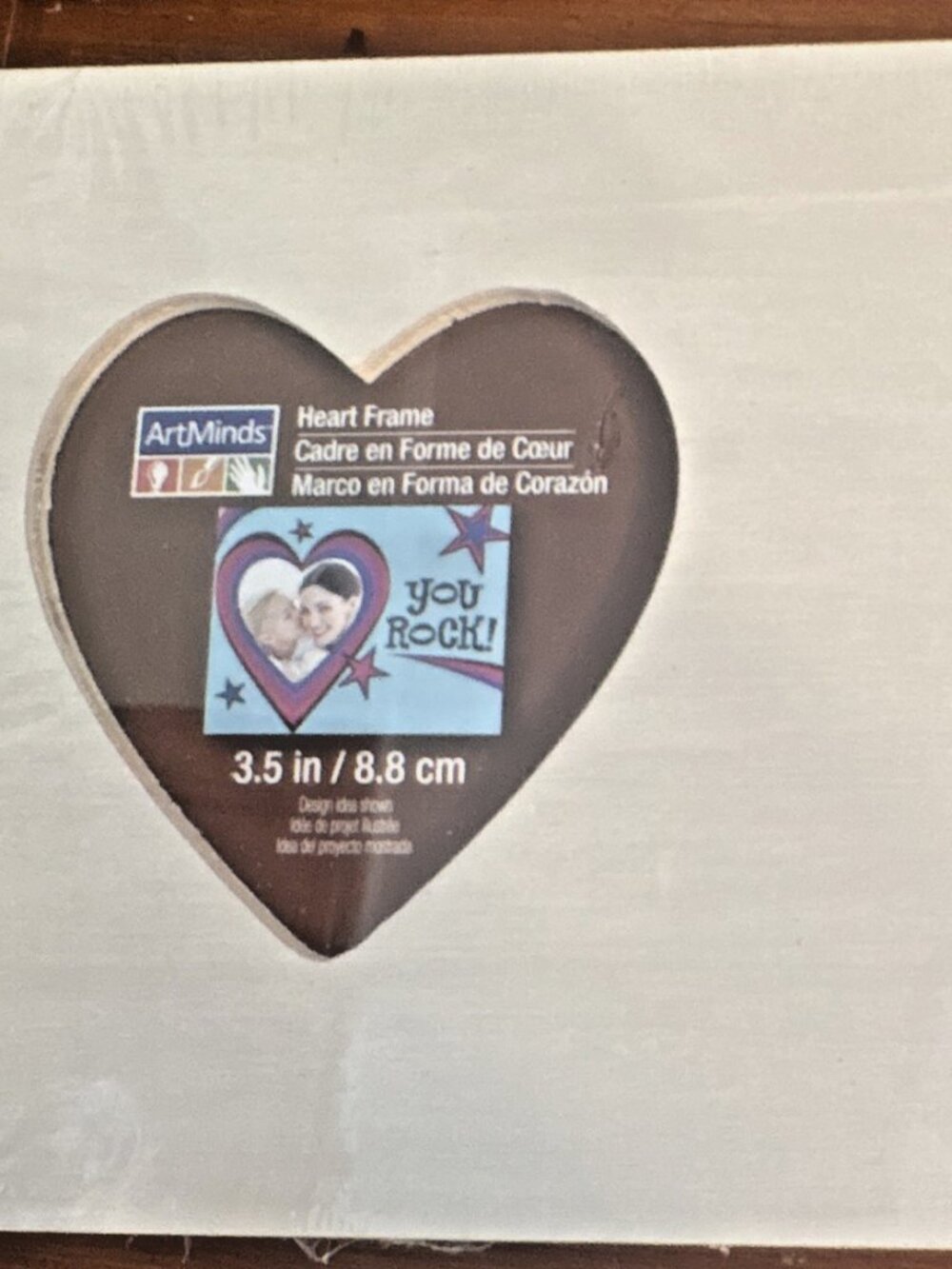 ArtMinds Unfinished MDF Heart Shape Frame Plaque Board Love Theme Craft Display